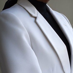 After Six Formal Vintage White Tuxedo Jacket, Size 8